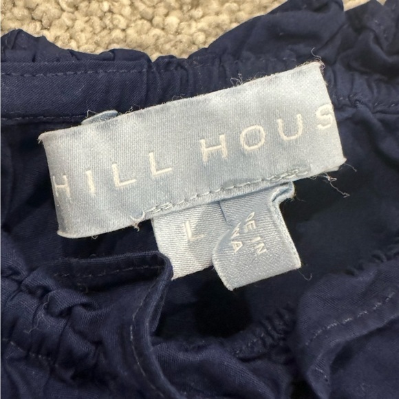 Hill House Kit Short Sleeve Top in Navy Cotton Poplin Size Large EUC - Picture 6 of 9